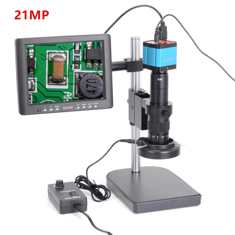 Hayear HD 21MP 2K 1080P 60fps промышленная камера микроскопа HDMI USB синхронный выход лупа для