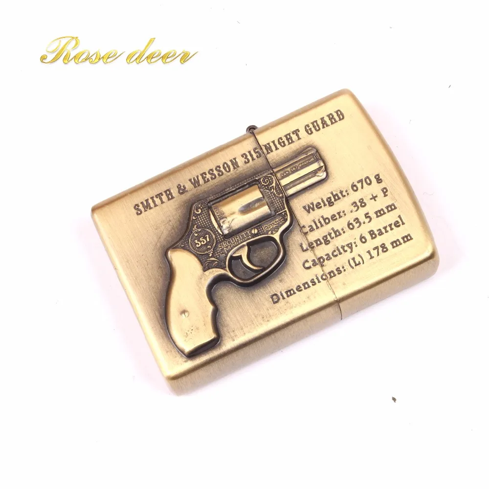 Fashion Retro Metal Pistol Oil Fire Lighter Unique Gasoline Cigarette Lighter Handicrafts Decoration Best gift
Fashion Retro Metal Pistol Oil Fire Lighter Unique Gasoline Cigarette Lighter Handicrafts Decoration Best gift