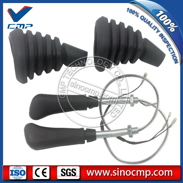 2pcs/set EC360 EC460 Excavator Control Lever Handle with Boot, Operating Rod