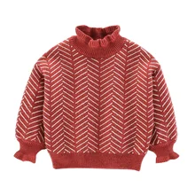 Осенний свитер для девочек зимние детские вязаные свитера с