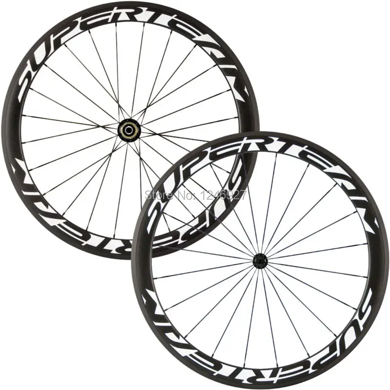 1 Pair Of 50mm Clincher Carbon Wheel T700 Carbon Fibre Road Bike Wheels With Black Powerway R13 Hub
1 Pair Of 50mm Clincher Carbon Wheel T700 Carbon Fibre Road Bike Wheels With Black Powerway R13 Hub