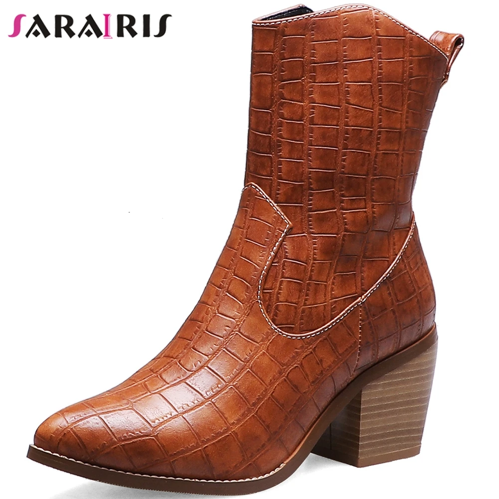 SARAIRIS brand new Ankle Boots Woman pointed toe ladies High Heels shoes woman party office autumn Ankle Boots Woman Size 34-44
SARAIRIS brand new Ankle Boots Woman pointed toe ladies High Heels shoes woman party office autumn Ankle Boots Woman Size 34-44