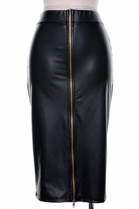 Women Ladies Plus Size XXS-8XL Black Faux Leather Pencil Skirt Saia Lapis Curto Femininas Woman High Waist Zippered Midi Skirts
Women Ladies Plus Size XXS-8XL Black Faux Leather Pencil Skirt Saia Lapis Curto Femininas Woman High Waist Zippered Midi Skirts