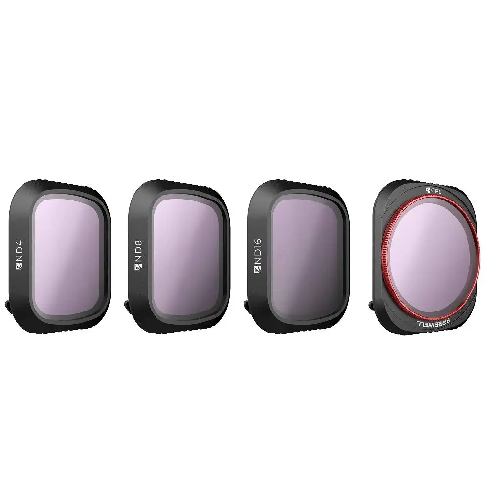 Freewell Standard Day – 4K Series – 4Pack ND4, ND8, ND16, CPL Camera Lens Filters Compatible with DJI Mavic 2 Pro Drone
Freewell Standard Day – 4K Series – 4Pack ND4, ND8, ND16, CPL Camera Lens Filters Compatible with DJI Mavic 2 Pro Drone