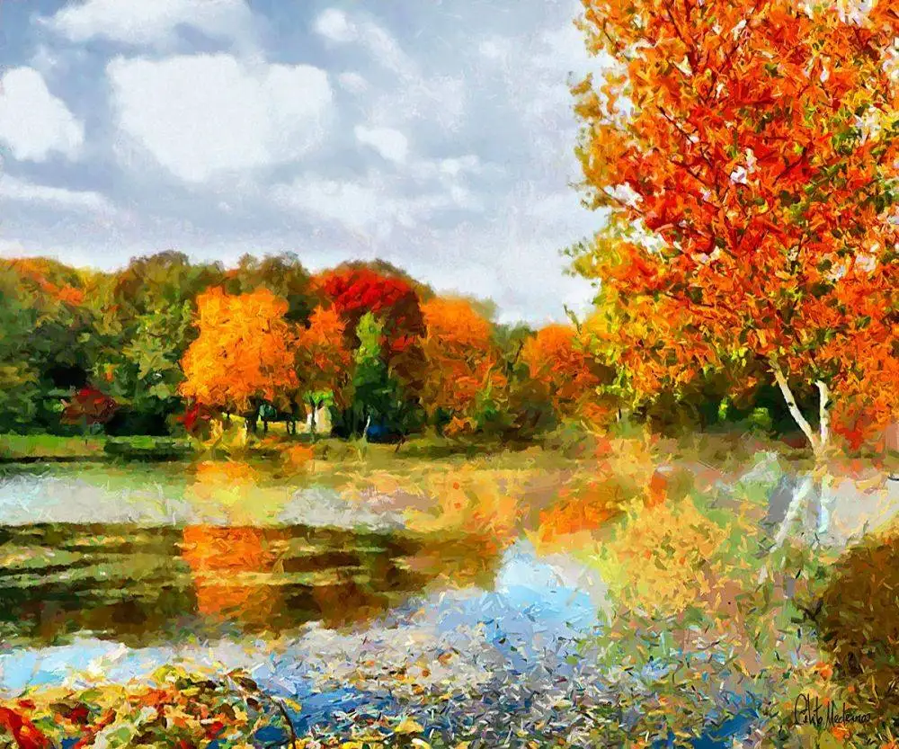 Contemporary Wall Art Picture Landscape Oil Painting for Living Room Home Decor Autumn Landscape by Celito Medeiros Handmade
Contemporary Wall Art Picture Landscape Oil Painting for Living Room Home Decor Autumn Landscape by Celito Medeiros Handmade