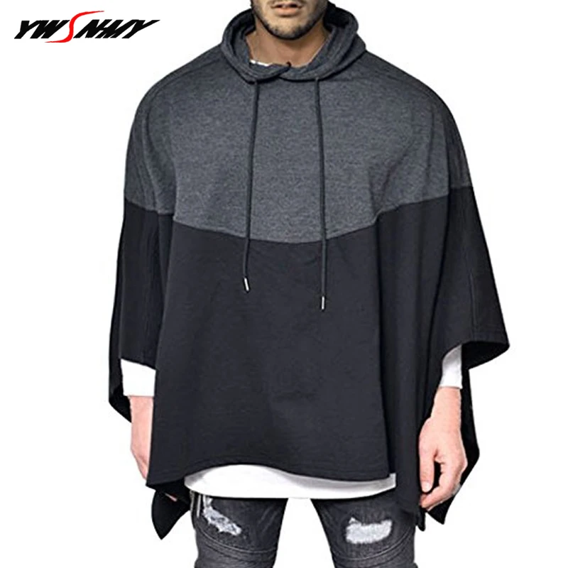 Casual Party Hoodie Mens Hip Hop Stitching Splice Sweatshirts Pullover Irregular Hem Poncho Cape Cloak Male Hooded Streetwear
Casual Party Hoodie Mens Hip Hop Stitching Splice Sweatshirts Pullover Irregular Hem Poncho Cape Cloak Male Hooded Streetwear