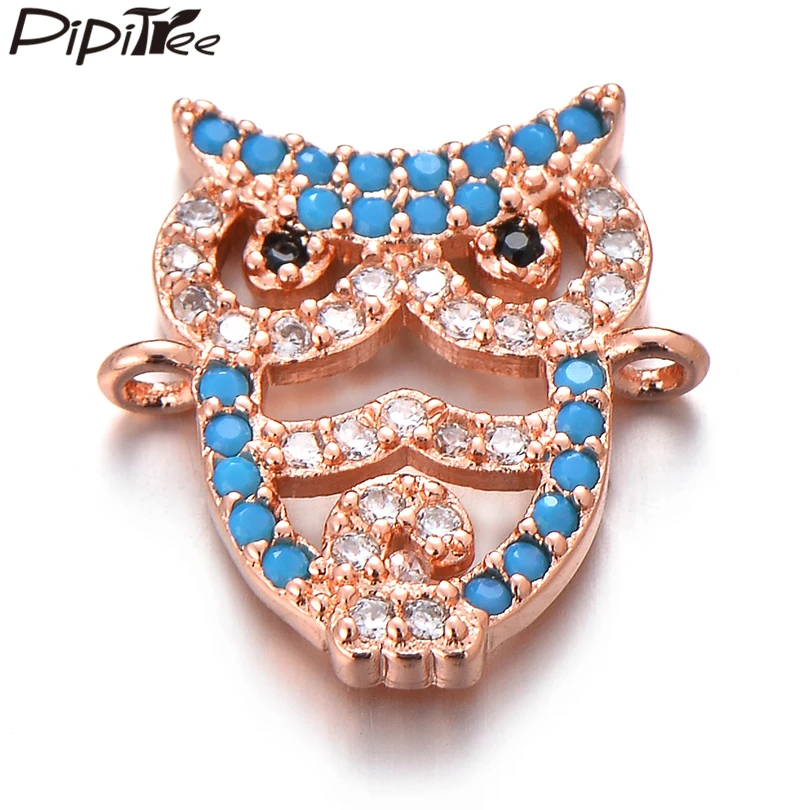 Pipitree Blue White Zircon Owl Charm Cute Animal Charms for Jewelry Making Micro Pave CZ DIY Connector Women Bracelets Handmade
Pipitree Blue White Zircon Owl Charm Cute Animal Charms for Jewelry Making Micro Pave CZ DIY Connector Women Bracelets Handmade
