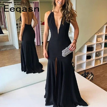 Black 2020 Prom Dresses Mermaid Deep V Neck Pleated Sweep Train Backless Party Maxys Long Prom Gown Evening Dress Custom Cheap
Black 2020 Prom Dresses Mermaid Deep V Neck Pleated Sweep Train Backless Party Maxys Long Prom Gown Evening Dress Custom Cheap