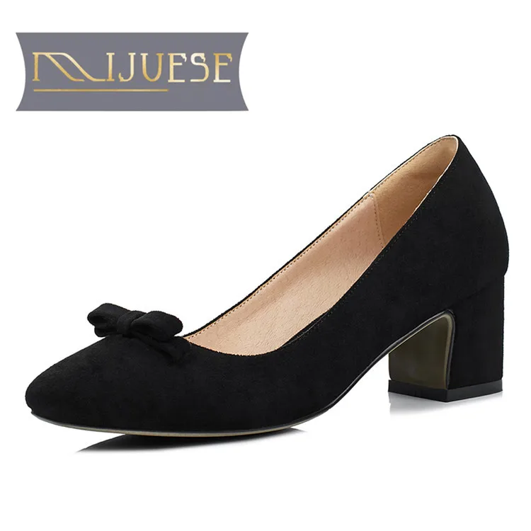MLJUESE 2018 new pumps slip on autumn spring chaussures femme flock bow high heels zapatos mujer tacon size 34-43
MLJUESE 2018 new pumps slip on autumn spring chaussures femme flock bow high heels zapatos mujer tacon size 34-43