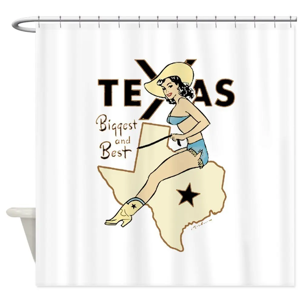 Наш дом Винтаж Texas Pinup ковбойская занавеска для душа декоративная ткань Набор