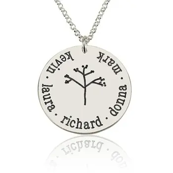Family Tree Name Necklace Family Name Round Pendant Necklaces Custom with up to 5 Names Best Gift for Family Dropshipping YP2741
Family Tree Name Necklace Family Name Round Pendant Necklaces Custom with up to 5 Names Best Gift for Family Dropshipping YP2741