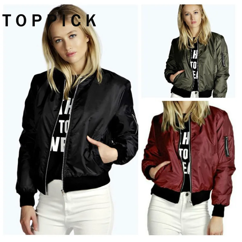 2018 Autumn Jacket Women Long Sleeve Basic Coats Bomber Jacket Women Casual Short Coat Women Outerwear blouson veste femme
2018 Autumn Jacket Women Long Sleeve Basic Coats Bomber Jacket Women Casual Short Coat Women Outerwear blouson veste femme