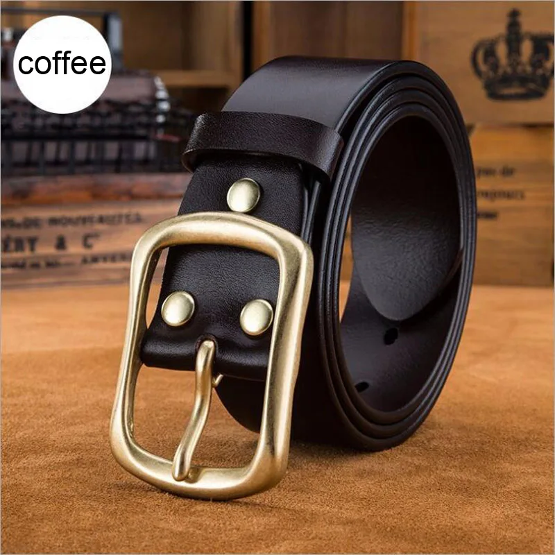Vintage Style Copper Buckle Genuine Leather Belt For Men Cowskin Leather Luxury Jeans Belts Quality Guarantee XKS013
Vintage Style Copper Buckle Genuine Leather Belt For Men Cowskin Leather Luxury Jeans Belts Quality Guarantee XKS013