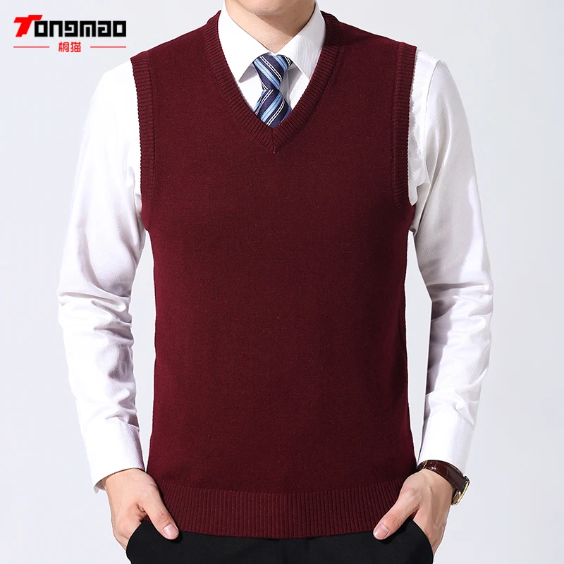 TONGMAO Brand Clothing Solid color V-neck Sleeveless Slim Men's Autumn Sweater Fashion Men's Knit Vest Business Casual Tops
TONGMAO Brand Clothing Solid color V-neck Sleeveless Slim Men's Autumn Sweater Fashion Men's Knit Vest Business Casual Tops