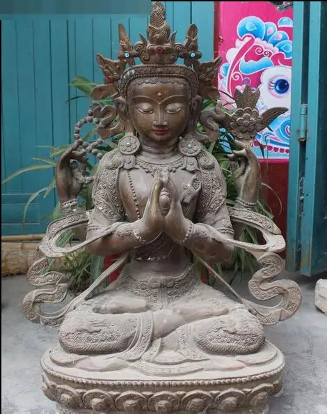 free 26"Tibet Old Temple Purple Bronze 4 Arms Chenrezig Buddha Avalokiteshvara Statue fast
free 26"Tibet Old Temple Purple Bronze 4 Arms Chenrezig Buddha Avalokiteshvara Statue fast