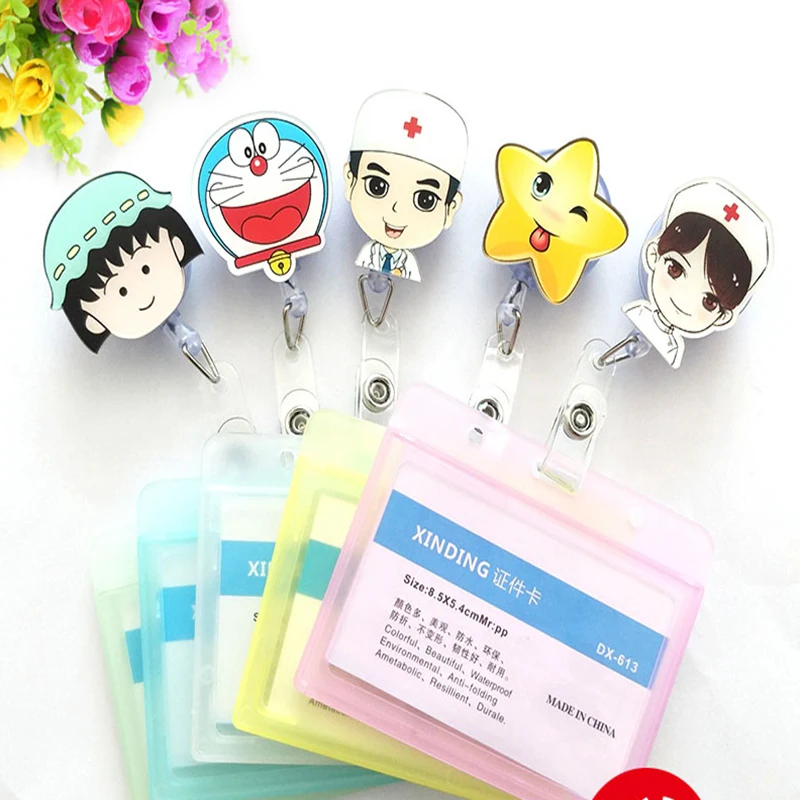 1pc Lovely Cartoon Character Nurse Retractable Badge Reel Pull ID Card Candy Plastic Badge Holder Belt Clip
1pc Lovely Cartoon Character Nurse Retractable Badge Reel Pull ID Card Candy Plastic Badge Holder Belt Clip