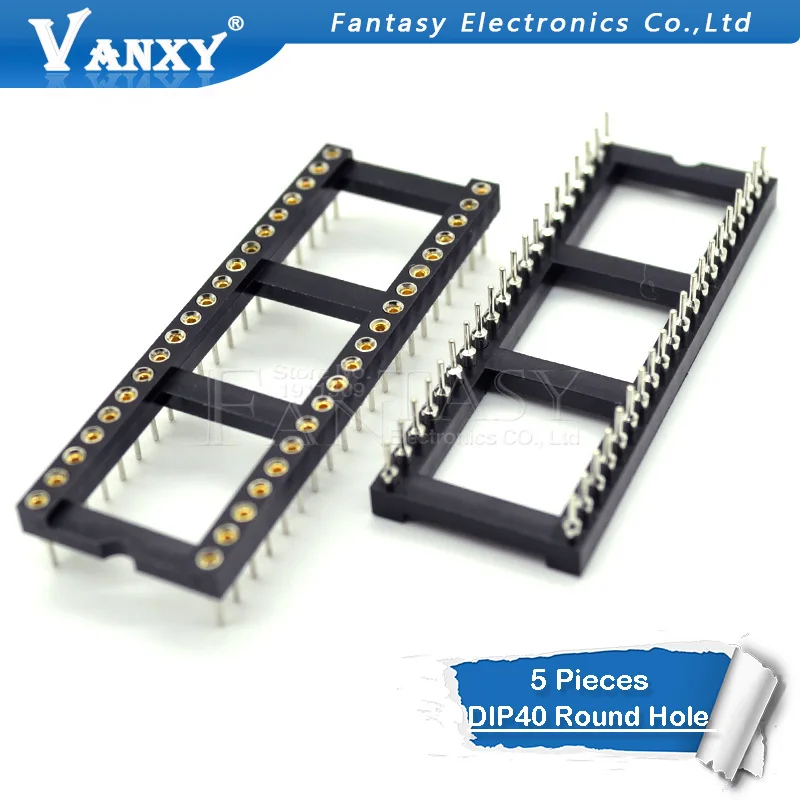 5pcs DIP-40 Round Hole 40 Pins 2.54MM DIP DIP40 IC Sockets Adaptor Solder Type 40 PIN IC Connector DIP40
5pcs DIP-40 Round Hole 40 Pins 2.54MM DIP DIP40 IC Sockets Adaptor Solder Type 40 PIN IC Connector DIP40