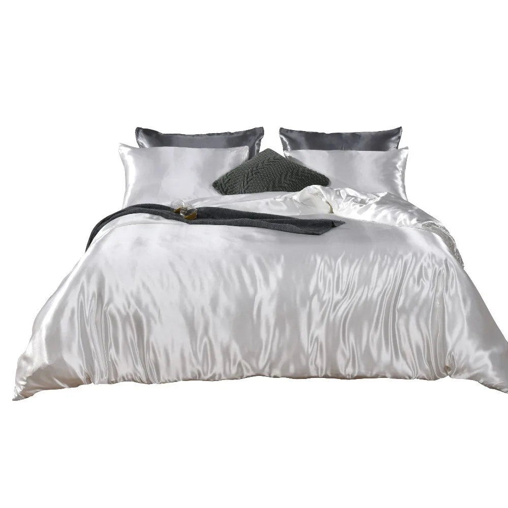 American Solid Color 2/3PC Satin Duvet Cover Set Twin Queen King Size Bed Cloths Pillowcase Bedding Sets
American Solid Color 2/3PC Satin Duvet Cover Set Twin Queen King Size Bed Cloths Pillowcase Bedding Sets