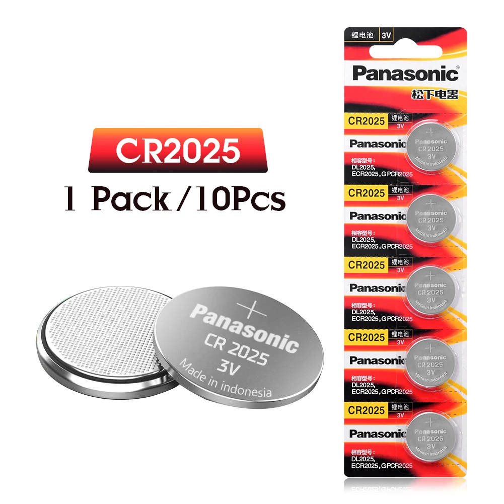 PANASONIC 5pcs cr2025 ECR2025 BR2025 DL2025 KCR2025 LM2025 3v button cell coin lithium batteries for watch car toy
PANASONIC 5pcs cr2025 ECR2025 BR2025 DL2025 KCR2025 LM2025 3v button cell coin lithium batteries for watch car toy