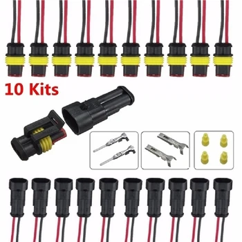 10pcs 2 Pin Way Waterproof Electrical Connector 1.5mm Series Terminals Heat Shrink Quick Locking Wire Harness Sockets
10pcs 2 Pin Way Waterproof Electrical Connector 1.5mm Series Terminals Heat Shrink Quick Locking Wire Harness Sockets