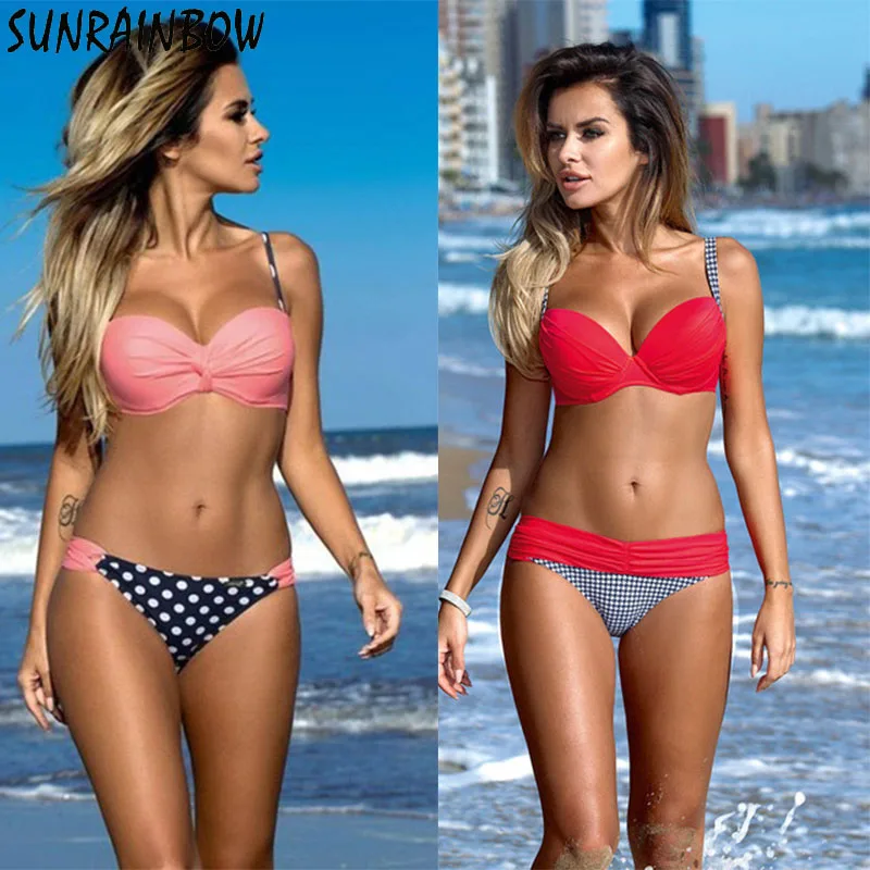 SUNRAINBOW 2019 New Push Up Bikinis Swimwear Women Swimsuit Female Beach Wear Set Bathing Suit Bikini Swimwear Female Biquini
SUNRAINBOW 2019 New Push Up Bikinis Swimwear Women Swimsuit Female Beach Wear Set Bathing Suit Bikini Swimwear Female Biquini