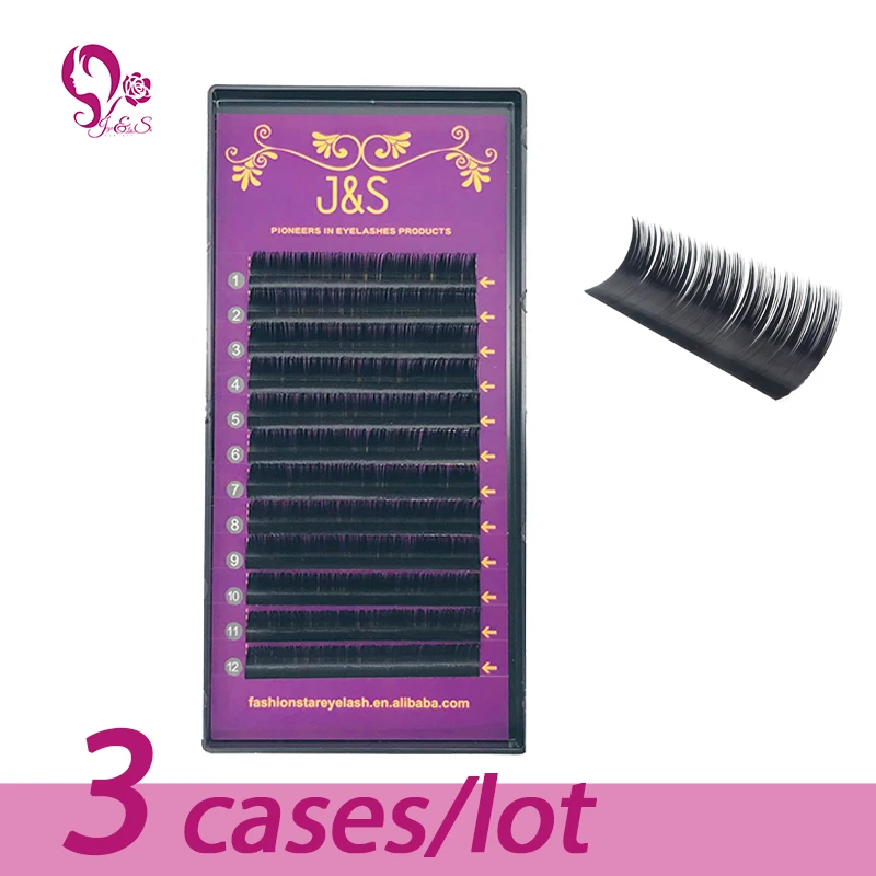J&S 3trays 0.07mm 12rows/case 8~14mm natural synthetic mink,individual eyelash extension makeup cilia professional
J&S 3trays 0.07mm 12rows/case 8~14mm natural synthetic mink,individual eyelash extension makeup cilia professional