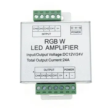 CLAITE DC12-24V 24A 4 Channels LED RGBW Amplifier Data Signal Repeater Console Controller Circuit for Strip Light Power Constant
CLAITE DC12-24V 24A 4 Channels LED RGBW Amplifier Data Signal Repeater Console Controller Circuit for Strip Light Power Constant