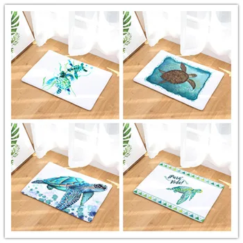 

Modern Colorful Sea turtle Painting Carpets Anti-Slip Floor Mat Outdoor Rugs Animal Front Door Mats Non-slip Doormats