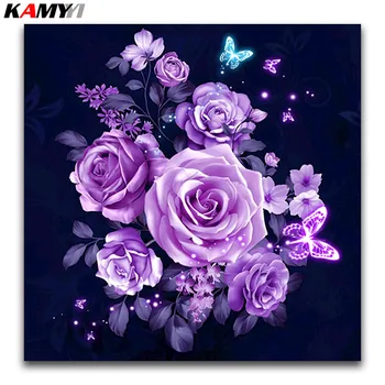 Purple Rose 3D diy Diamond Painting cross stitch kits flower picture mosaic pattern full square diamond Embroidery art butterfly
Purple Rose 3D diy Diamond Painting cross stitch kits flower picture mosaic pattern full square diamond Embroidery art butterfly
