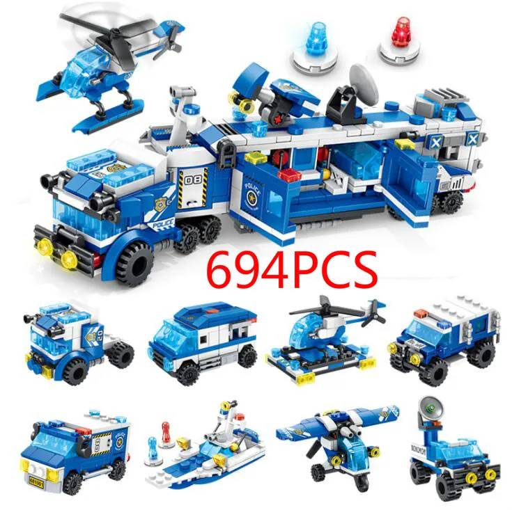 694pcs Boys Children Building Blocks Police Station Prison Figures Compatible All City Policemen Cars Helicopter Bricks
694pcs Boys Children Building Blocks Police Station Prison Figures Compatible All City Policemen Cars Helicopter Bricks