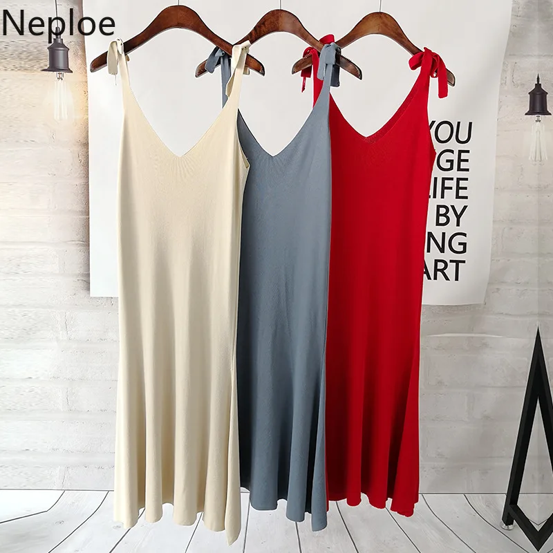 Neploe Women Dress Lace Up Strap V-neck Knitted Dresses 2019 Summer Bodycon Sweater Robe Slim Strectch Mid-calf Vestidos 52702
Neploe Women Dress Lace Up Strap V-neck Knitted Dresses 2019 Summer Bodycon Sweater Robe Slim Strectch Mid-calf Vestidos 52702
