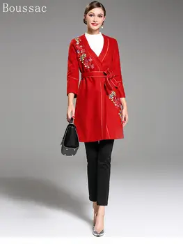 Free shipping new arriving Spring big size Chinese style flower embroidered long section woolen jacket cardigan for women
Free shipping new arriving Spring big size Chinese style flower embroidered long section woolen jacket cardigan for women
