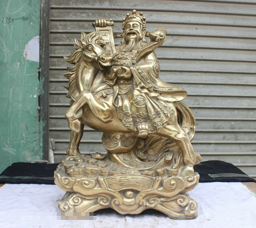 China Culture Fengshui Pure Brass Copper Statue Money Horse God of wealth Buddha
China Culture Fengshui Pure Brass Copper Statue Money Horse God of wealth Buddha