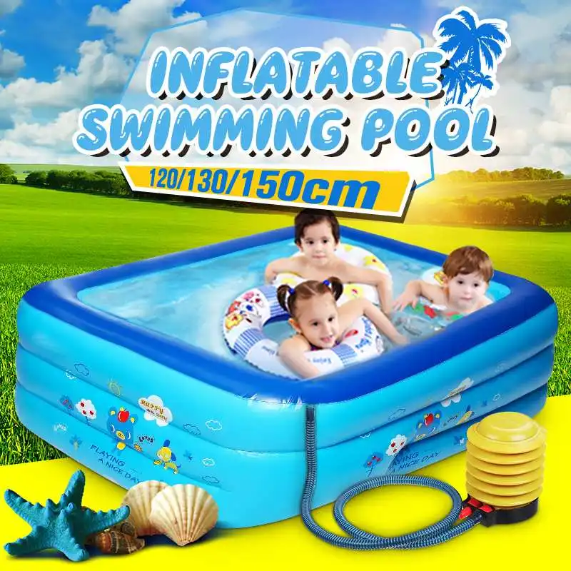 1.2m /1.3m/1.5m/1.8m Children Inflatable Swimming Pool Bathing Tub Baby Home Use Paddling Pool Square Pool Kids+Air Pump
1.2m /1.3m/1.5m/1.8m Children Inflatable Swimming Pool Bathing Tub Baby Home Use Paddling Pool Square Pool Kids+Air Pump