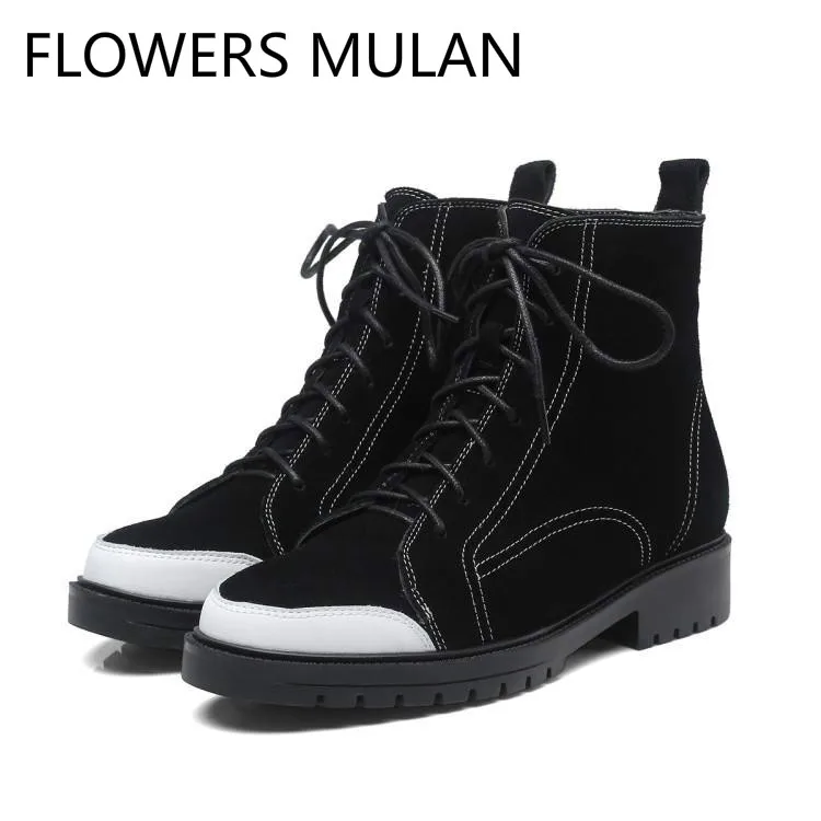 2018 New Ankle Boots For Women Patchwork White Pointed Toe Black Suede Upper Girl Winter Shoes All Match Chic Sewing Lace Up
2018 New Ankle Boots For Women Patchwork White Pointed Toe Black Suede Upper Girl Winter Shoes All Match Chic Sewing Lace Up