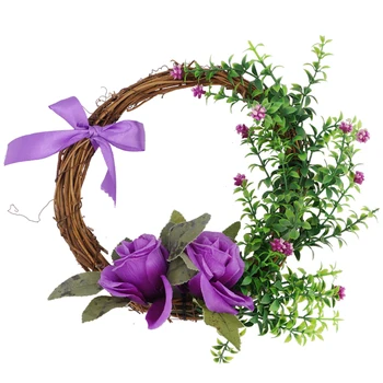 Artificial Rose Garland Flower Wreath For Front Door Indoor Or Outdoor Wall Holiday Festival Wedding Decor
Artificial Rose Garland Flower Wreath For Front Door Indoor Or Outdoor Wall Holiday Festival Wedding Decor