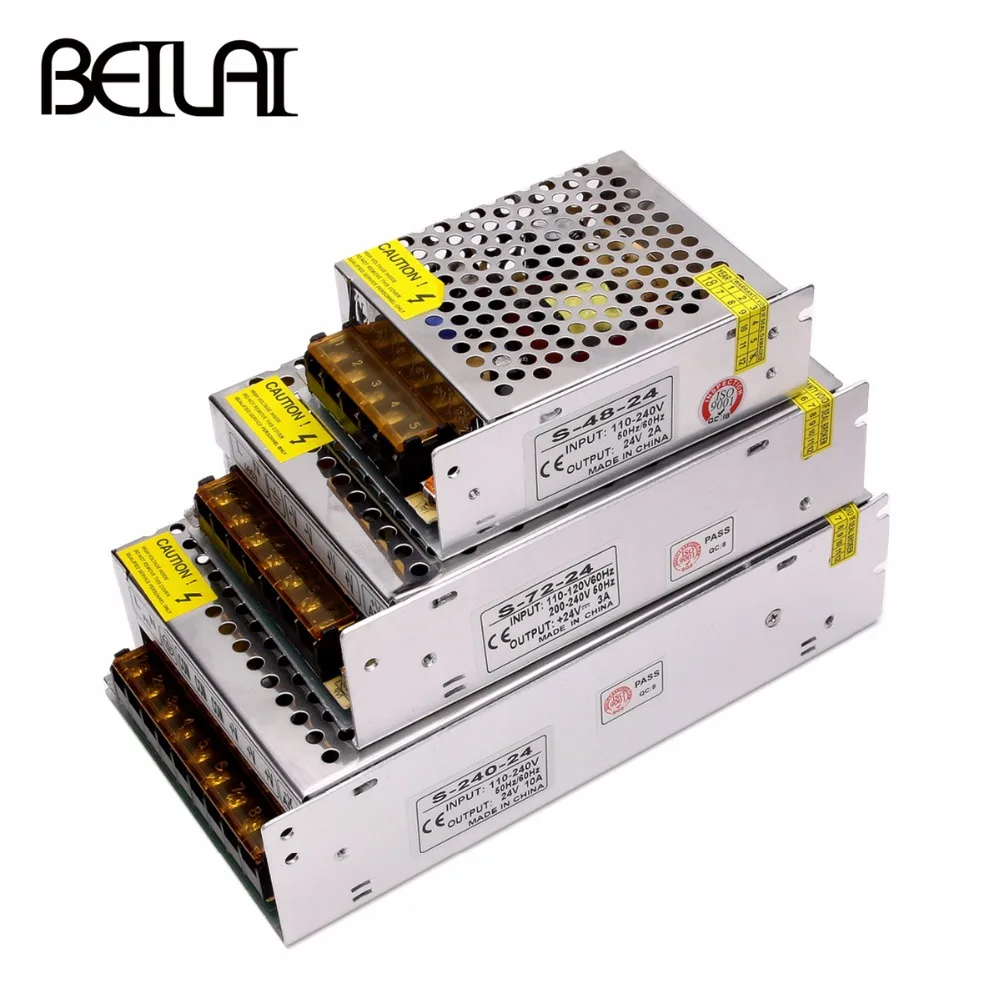 LED Driver 24V Power Supply 1A 2A 3A 5A 10A 15A Lighting Transformers AC110V-240V to DC 24V Driver For LED Strip Power Adapter
LED Driver 24V Power Supply 1A 2A 3A 5A 10A 15A Lighting Transformers AC110V-240V to DC 24V Driver For LED Strip Power Adapter