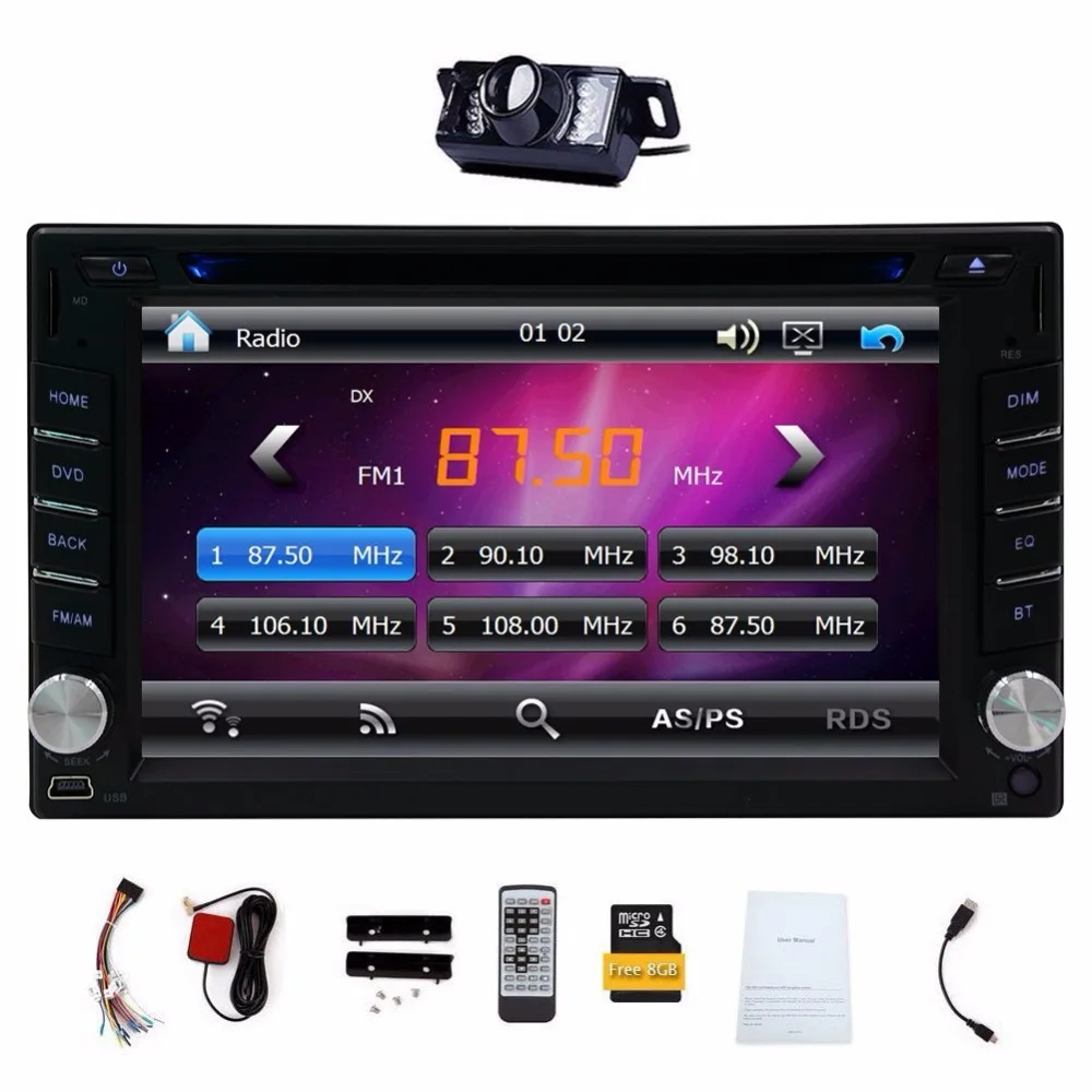 Upgarde Version With Camera ! 6.2" Double 2 DIN Car DVD CD Video Player Bluetooth GPS Navigation Digital Touch Screen Car Stereo
Upgarde Version With Camera ! 6.2" Double 2 DIN Car DVD CD Video Player Bluetooth GPS Navigation Digital Touch Screen Car Stereo
