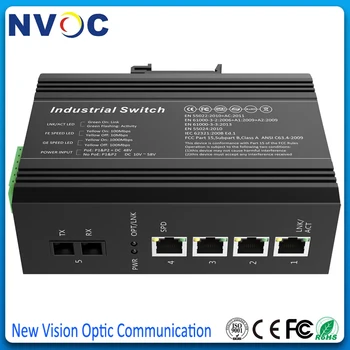 10/100/1000M 1Fiber and 4RJ45,SM Dual Fiber,20km,SC,1000M Single Mode Duplex Unmanaged Industrial Fiber Optic Media Converter
10/100/1000M 1Fiber and 4RJ45,SM Dual Fiber,20km,SC,1000M Single Mode Duplex Unmanaged Industrial Fiber Optic Media Converter