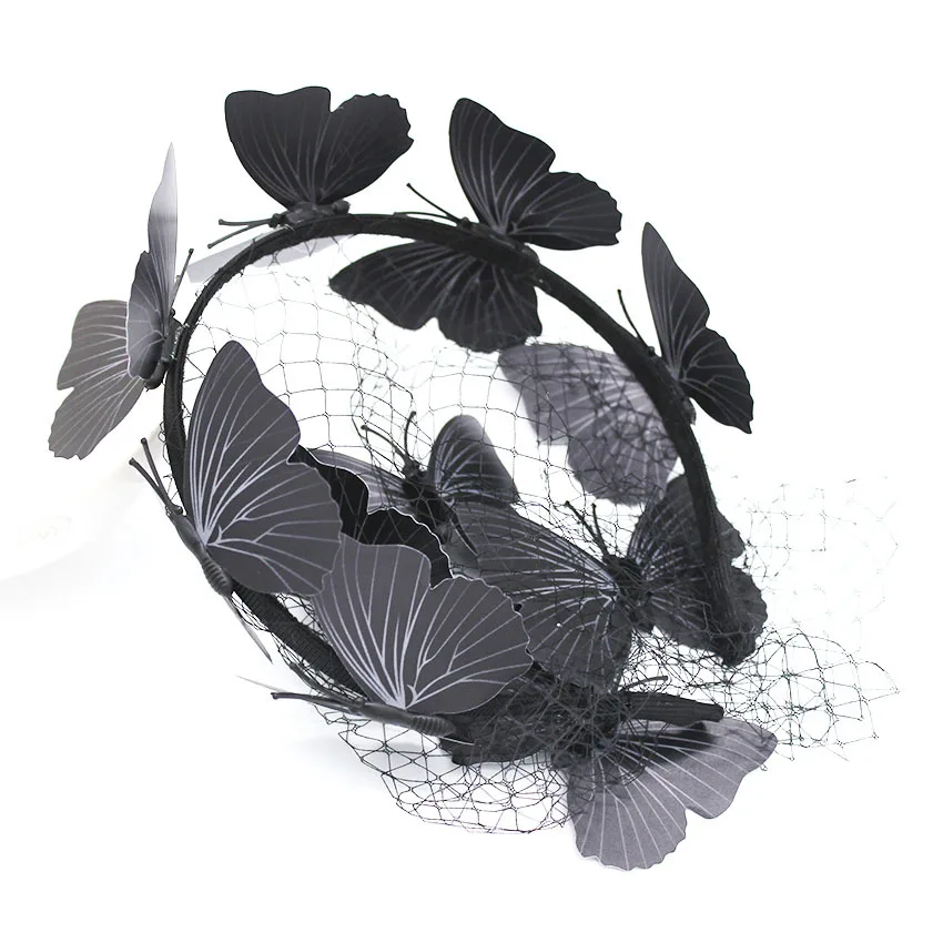 New European and Baroque Ball Butterfly Net Yarn Hollow Headband Black Silk Luxury Temperament Haircut Hair Accessories1059
New European and Baroque Ball Butterfly Net Yarn Hollow Headband Black Silk Luxury Temperament Haircut Hair Accessories1059