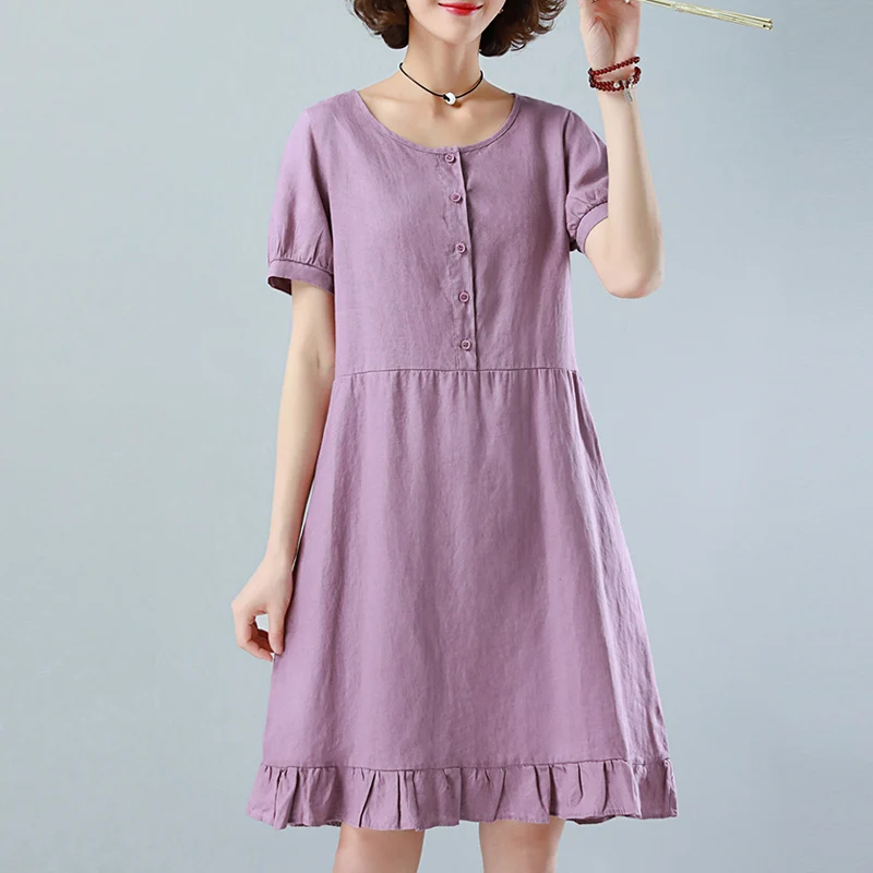 2019 Summer new Solid color Linen Pockets A-Line dress women Casual Cotton and Linen O-Neck Short sleeve dress women's
2019 Summer new Solid color Linen Pockets A-Line dress women Casual Cotton and Linen O-Neck Short sleeve dress women's