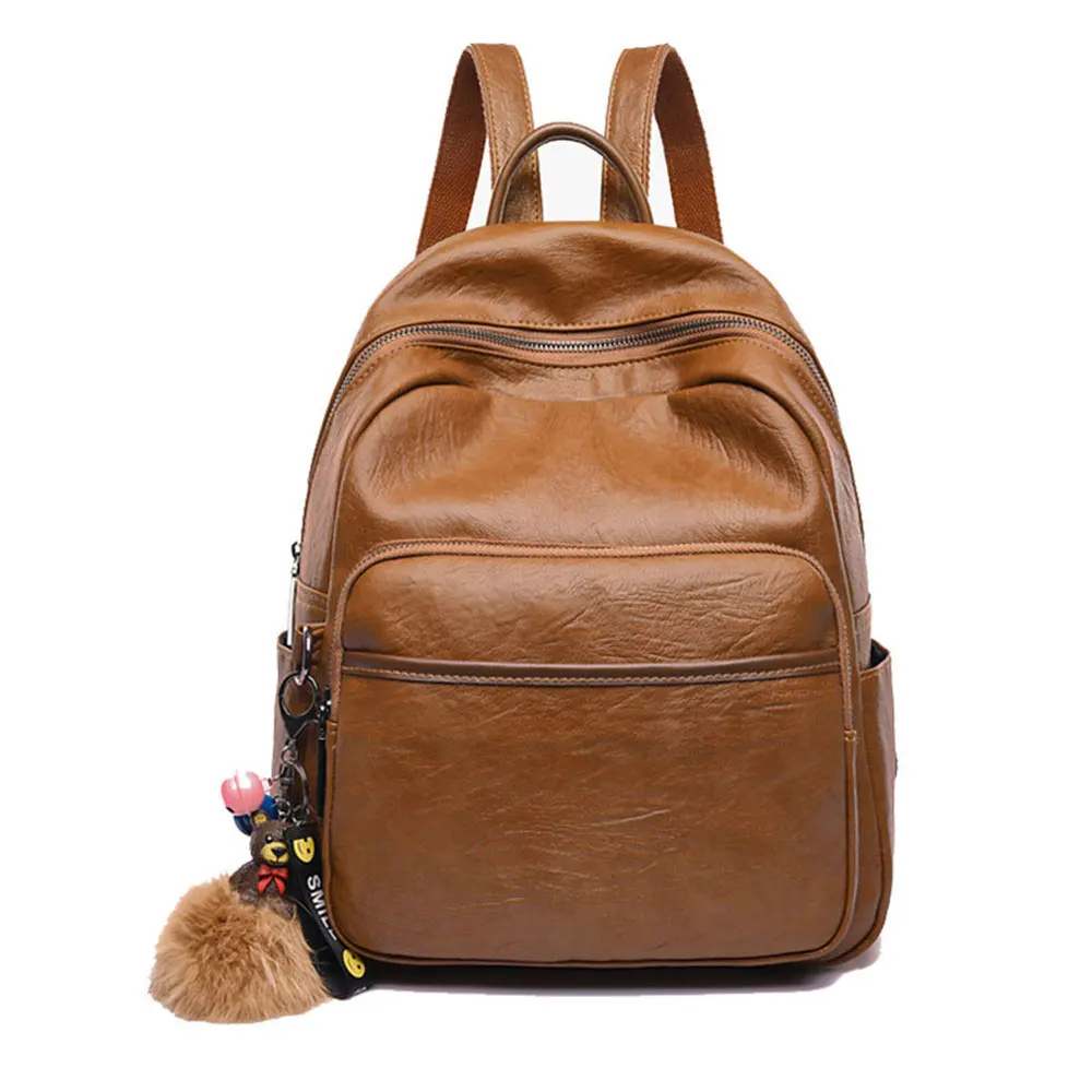 Женский школьный рюкзак высокое качество кожа Mochila винтажные рюкзаки