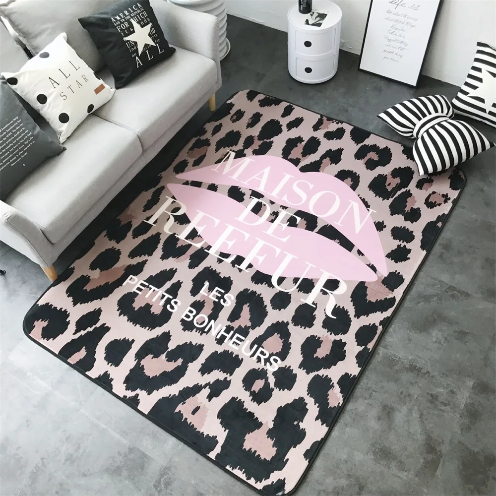 Fashion Sexy Leopard Pink Lip Living Room Bedroom Decorative Carpet Area Rug Bathroom Floor Door Yoga Baby Playing Game Mat
Fashion Sexy Leopard Pink Lip Living Room Bedroom Decorative Carpet Area Rug Bathroom Floor Door Yoga Baby Playing Game Mat
