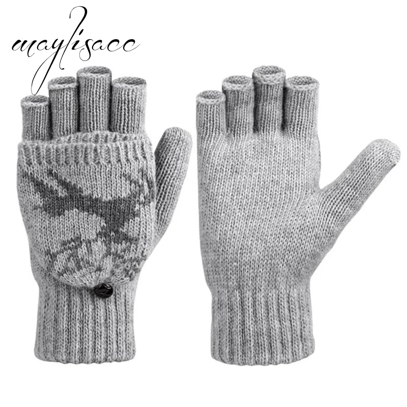 Maylisacc Knitted Fold Back Gloves Winter Warm Mittens Convertible Gloves Winter Fingerless Half-finger Gloves Christmas Gift
Maylisacc Knitted Fold Back Gloves Winter Warm Mittens Convertible Gloves Winter Fingerless Half-finger Gloves Christmas Gift