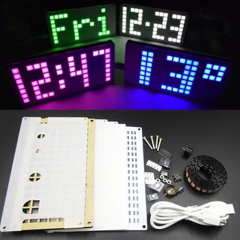 DIY Kit DS3231 Adjustable Large size Lattice clock Electronic Kits Digital Clock With Acrylic Case 
DIY Kit DS3231 Adjustable Large size Lattice clock Electronic Kits Digital Clock With Acrylic Case