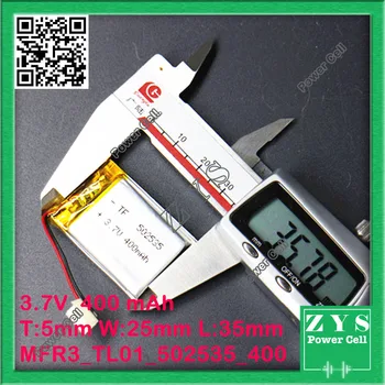 Safety Packing (Level 4) 502535 052535 3.7V 400mAh lithium polymer battery for MP3 player
Safety Packing (Level 4) 502535 052535 3.7V 400mAh lithium polymer battery for MP3 player