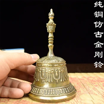Copper bell antique brass instruments evocation of Taoist Tantra Vajra ritual ornaments
Copper bell antique brass instruments evocation of Taoist Tantra Vajra ritual ornaments