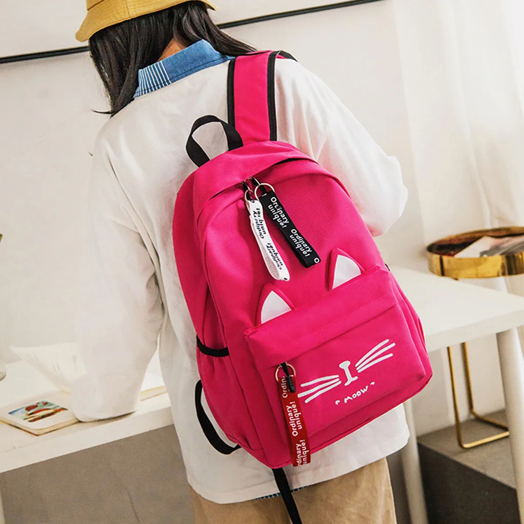 Cute Cartoon Cat Ears Backpack Girl Schoolbag for Teenage Women Back Pack Nylon School Backpack Famale Teen Bagpack 2019 new May
Cute Cartoon Cat Ears Backpack Girl Schoolbag for Teenage Women Back Pack Nylon School Backpack Famale Teen Bagpack 2019 new May