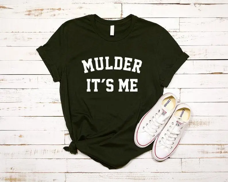 

Skuggnas New Arrival Mulder It's Me T-Shirt Movie T Shirt Slogan Shirts Tumblr Tees Hipster Aesthetic Clothing Drop shipping