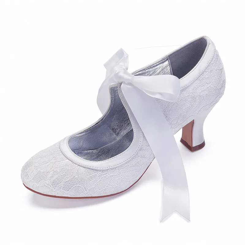 Mid Heels Lace Wedding Party Shoes Women Round Toe Heeled Ribbon Tie Ladies Bridal Dress Pumps
Mid Heels Lace Wedding Party Shoes Women Round Toe Heeled Ribbon Tie Ladies Bridal Dress Pumps